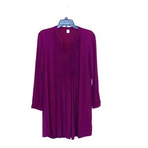 Magenta pleated dress